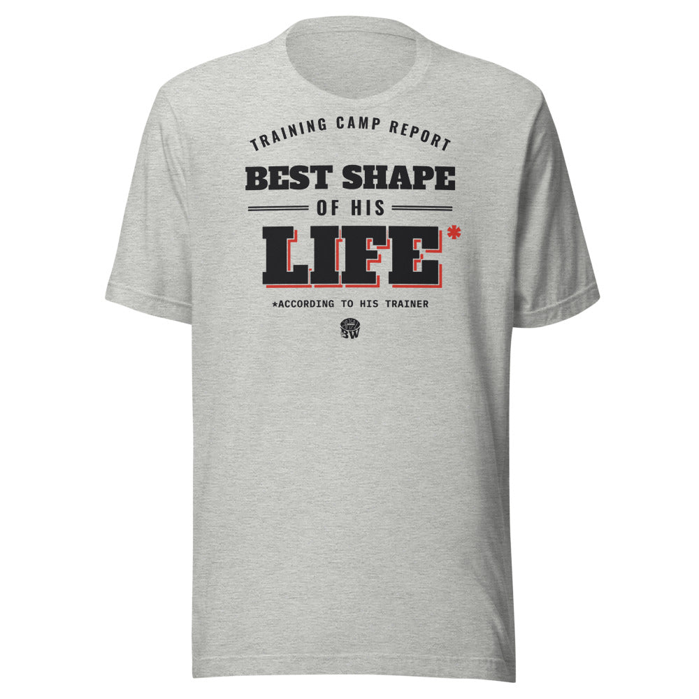 Best Shape of His Life tee in Athletic Heather