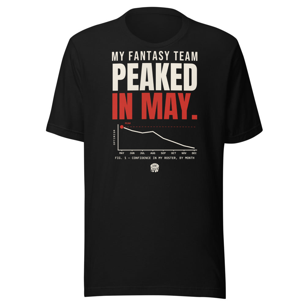 My Fantasy Team Peaked in May tee in Black