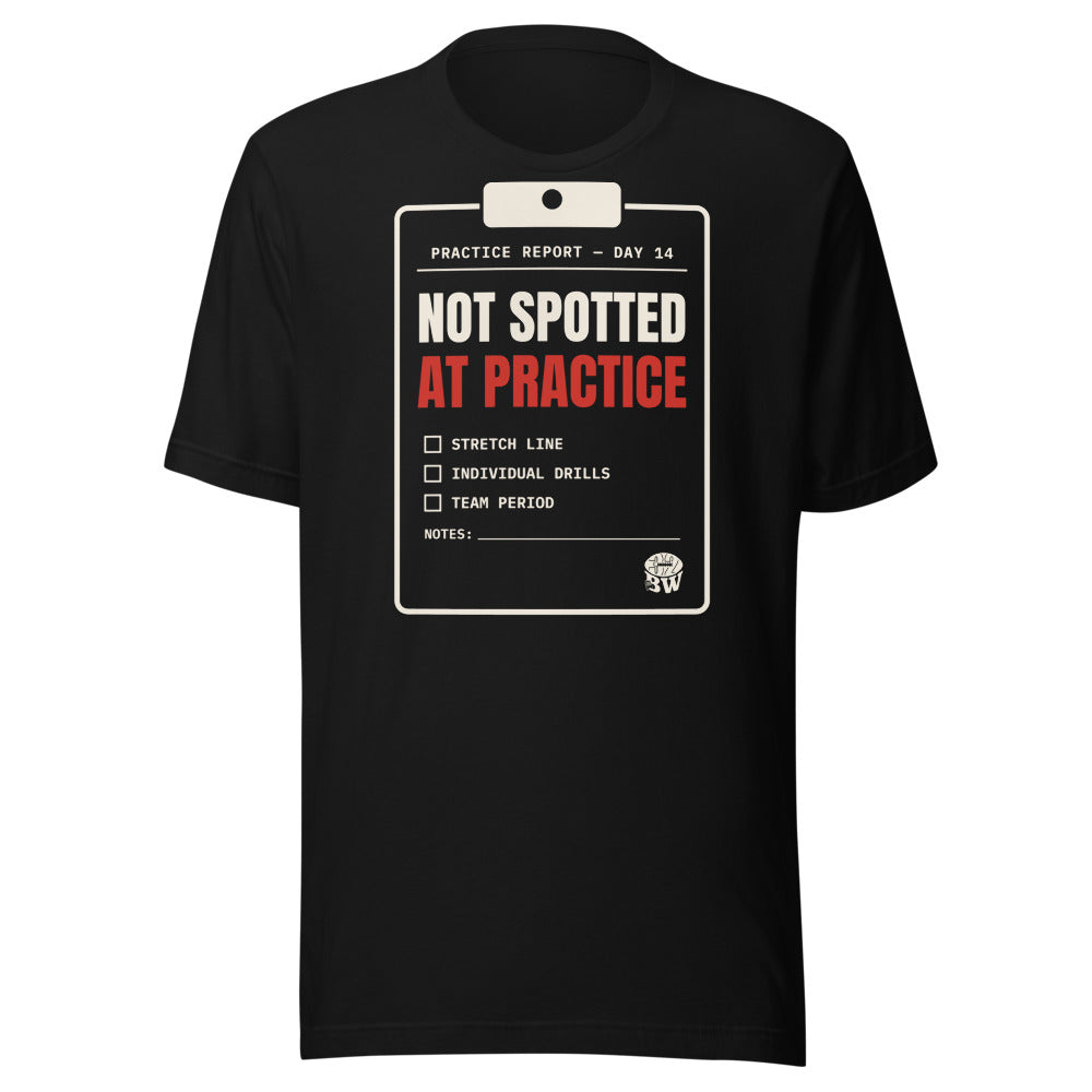 Not Spotted at Practice tee in Black