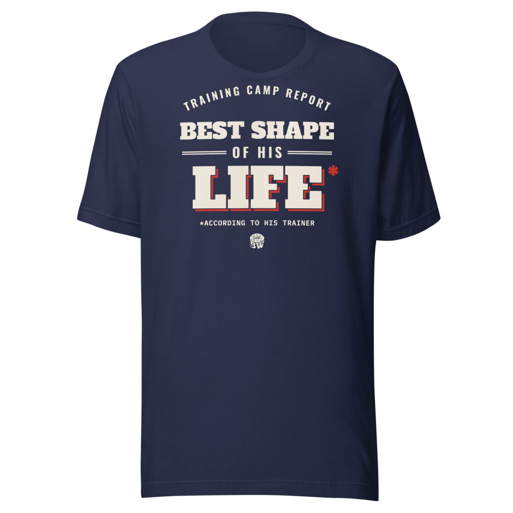 Best Shape of His Life tee in Navy