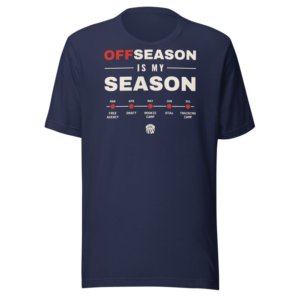 Offseason Is My Season tee in Navy